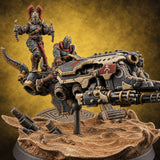 Dust Settles Behind the Pack Human Beast-Bike Rider D — painted concept preview (miniature supplied unpainted)