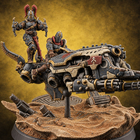 Dust Settles Behind the Pack Human Beast-Bike Rider D — painted concept preview (miniature supplied unpainted)