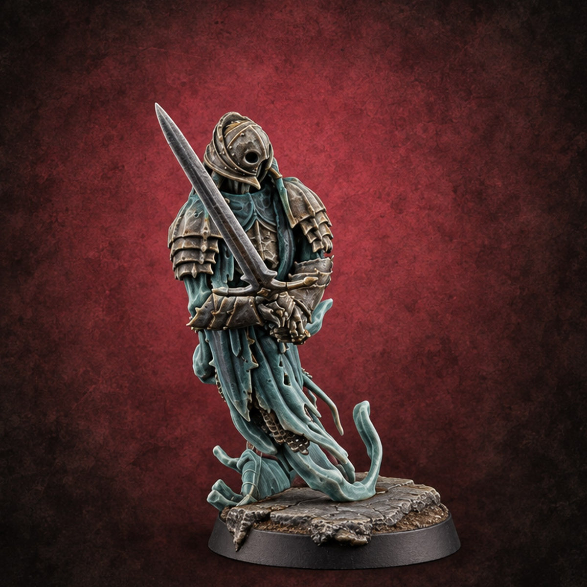 Sheathed Nothing, Carries Everything Wraith Sword Warrior C — painted concept preview (miniature supplied unpainted)