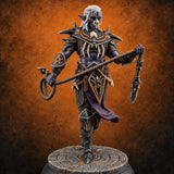 The Web Draws Tight Elite Drow Soldier A — painted concept preview (miniature supplied unpainted)