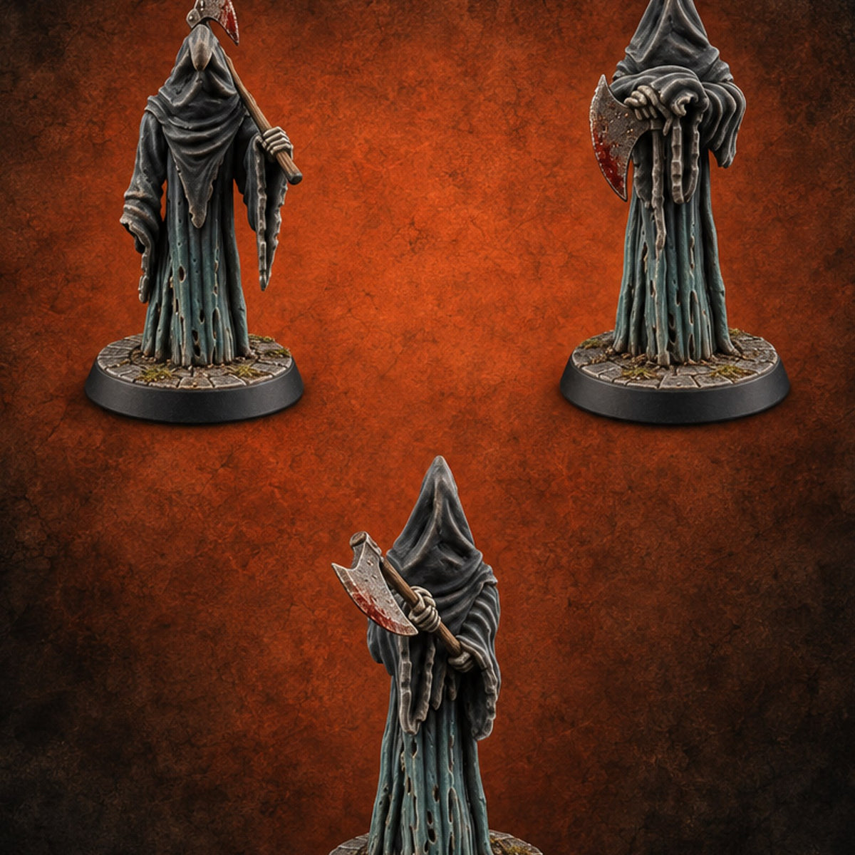 Executioner's Hood Stays Up Wraith Axe Executioners — painted concept preview (miniature supplied unpainted)