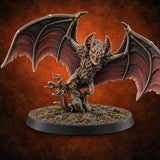 Roosting on Borrowed Headstones Giant Bat B — painted concept preview (miniature supplied unpainted)