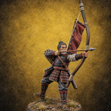 Bowstrings Taut Human Ashigaru Archers — painted concept preview (miniature supplied unpainted)