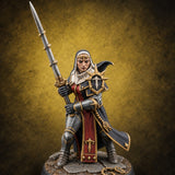 Pray Loud, Swing Louder Human Female Armoured Nun E — painted concept preview (miniature supplied unpainted)