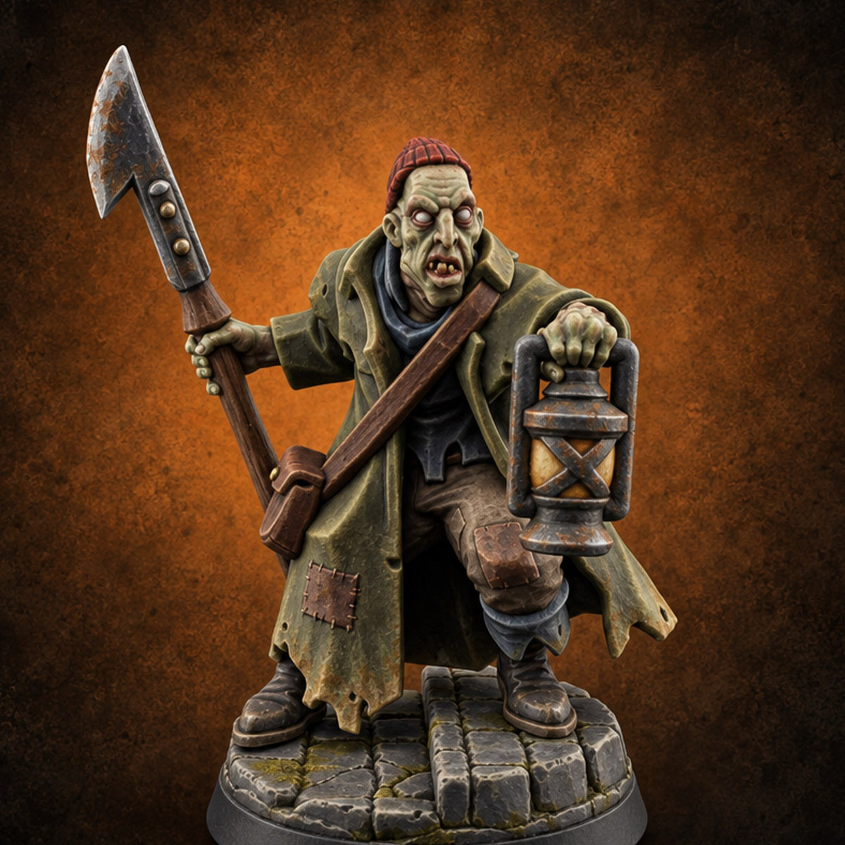 Nobody Asked the Fish Fisher Miniature B — painted concept preview (miniature supplied unpainted)