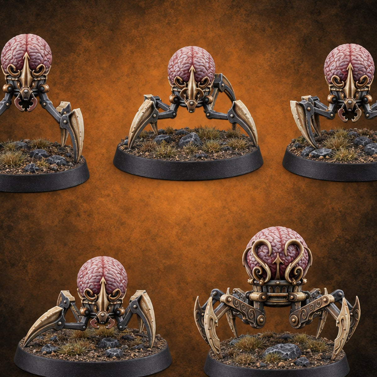 Thought Bubbles on Stilts Intellect Devourers — painted concept preview (miniature supplied unpainted)