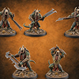 Crowns of Horn, Hearts of Ruin Lizardfolk Polearm Warriors — painted concept preview (miniature supplied unpainted)