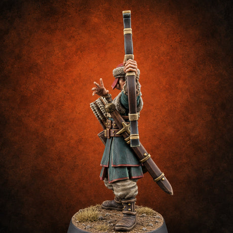 Steppe Wind at Their Backs Human Steppe Archer C — painted concept preview (miniature supplied unpainted)