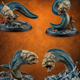 The Reef Has Drawn Blood Giant Sea Eels — painted concept preview (miniature supplied unpainted)