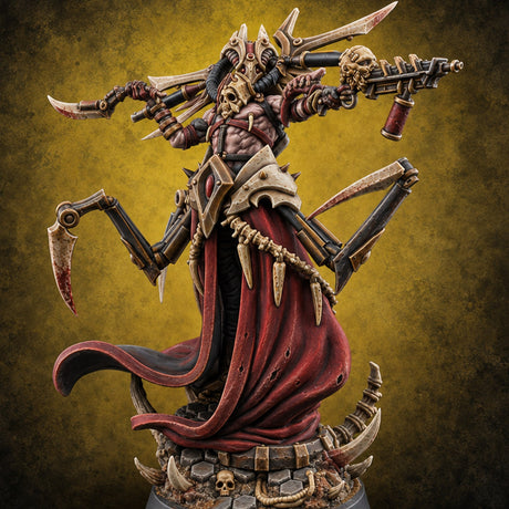 Heresy Walks on Scythe Legs Drider Heresiarch C — painted concept preview (miniature supplied unpainted)