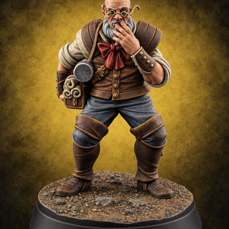 Permits Pending, Work Begins Construction Crew Worker B — painted concept preview (miniature supplied unpainted)