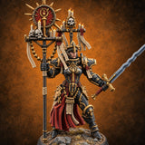 Faith Loaded, Rosary Wound Human Armoured Warrior E — painted concept preview (miniature supplied unpainted)