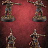 Forked Rests, Fuses Fizzing Human Gunners — painted concept preview (miniature supplied unpainted)