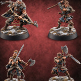 Furs Still Frosted Human Barbarians — painted concept preview (miniature supplied unpainted)