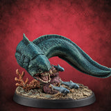 The Reef Has Drawn Blood Giant Sea Eel A — painted concept preview (miniature supplied unpainted)
