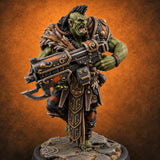 Old Runes, New Firepower Space Orc Heavy Warrior B — painted concept preview (miniature supplied unpainted)