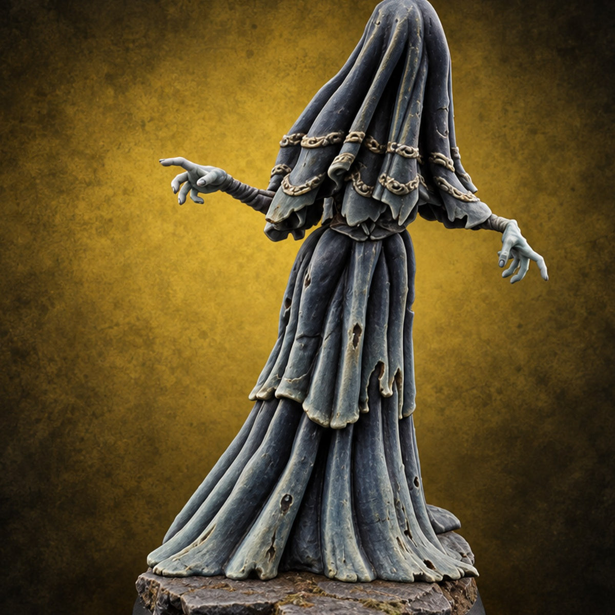 Veil Down, Grief Up Ghost Widow Spirit B — painted concept preview (miniature supplied unpainted)
