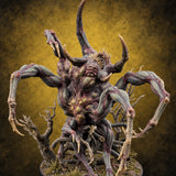 Nothing Brotherly About It Dunwich Horror with Horns, Claw-Limbs and Dead Trees — painted concept preview (miniature supplied unpainted)