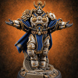Hollow Faces, Full Quorum Human Battle Mage E — painted concept preview (miniature supplied unpainted)