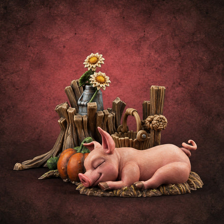 Orchard Chores Farmyard Scatter Piece H — painted concept preview (terrain supplied unpainted)