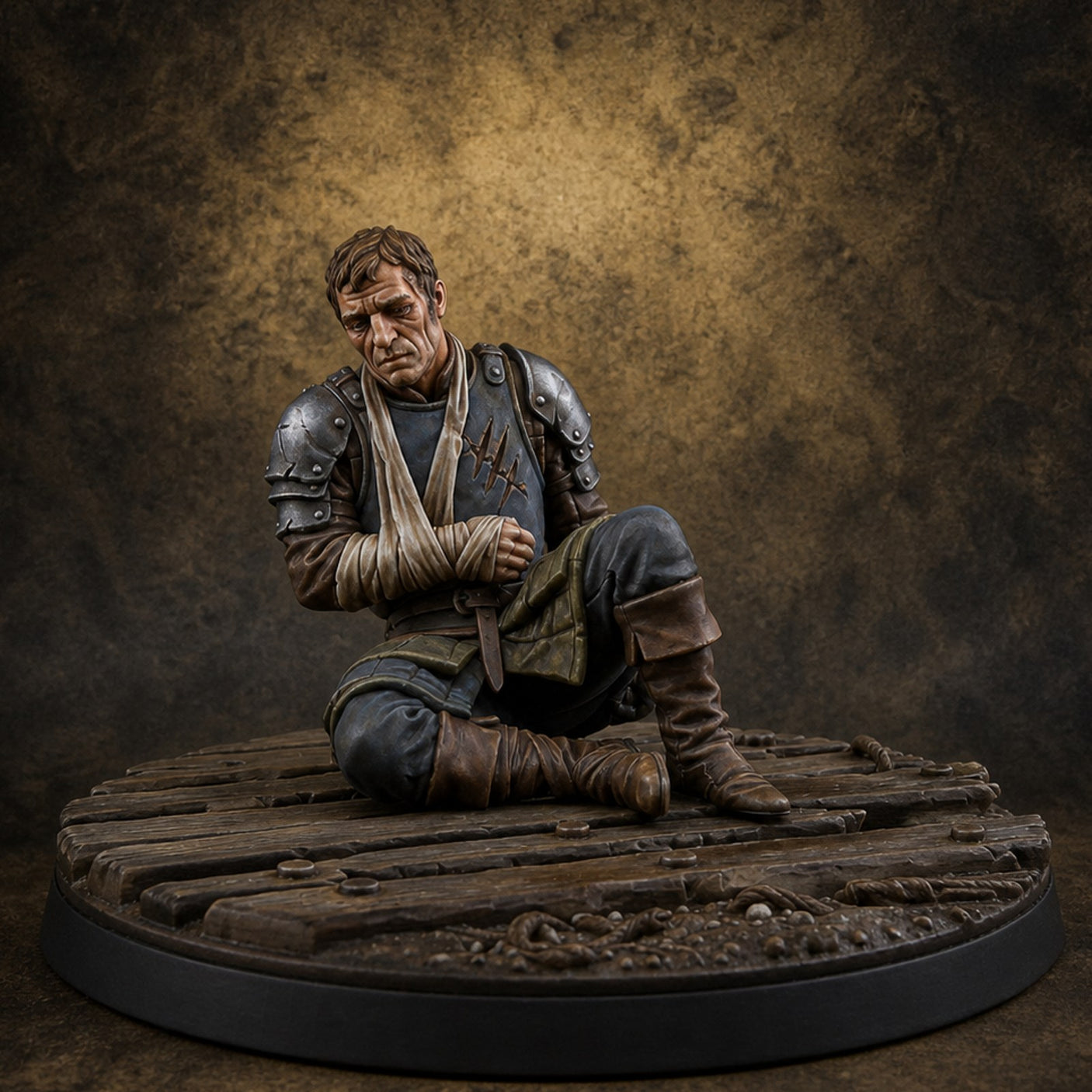 Holding the Line Human Guard C Miniature for Dungeons and Dragons, Pathfinder or other TTRPGs