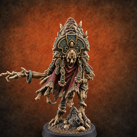 Grasping Beyond Thri-kreen Ossuary Crawler — painted concept preview (miniature supplied unpainted)