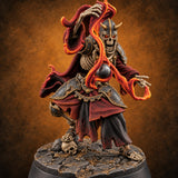 Skulls Aflame Skeleton Warrior D — painted concept preview (miniature supplied unpainted)