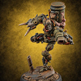 Fill Line Exceeded Human Biomechanical Canister Carrier C — painted concept preview (miniature supplied unpainted)