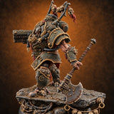 Skulls Dangling Ogre Armoured Brute B — painted concept preview (miniature supplied unpainted)