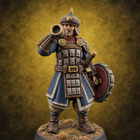 Horn, Banner and Blade Human Steppe Commander C — painted concept preview (miniature supplied unpainted)