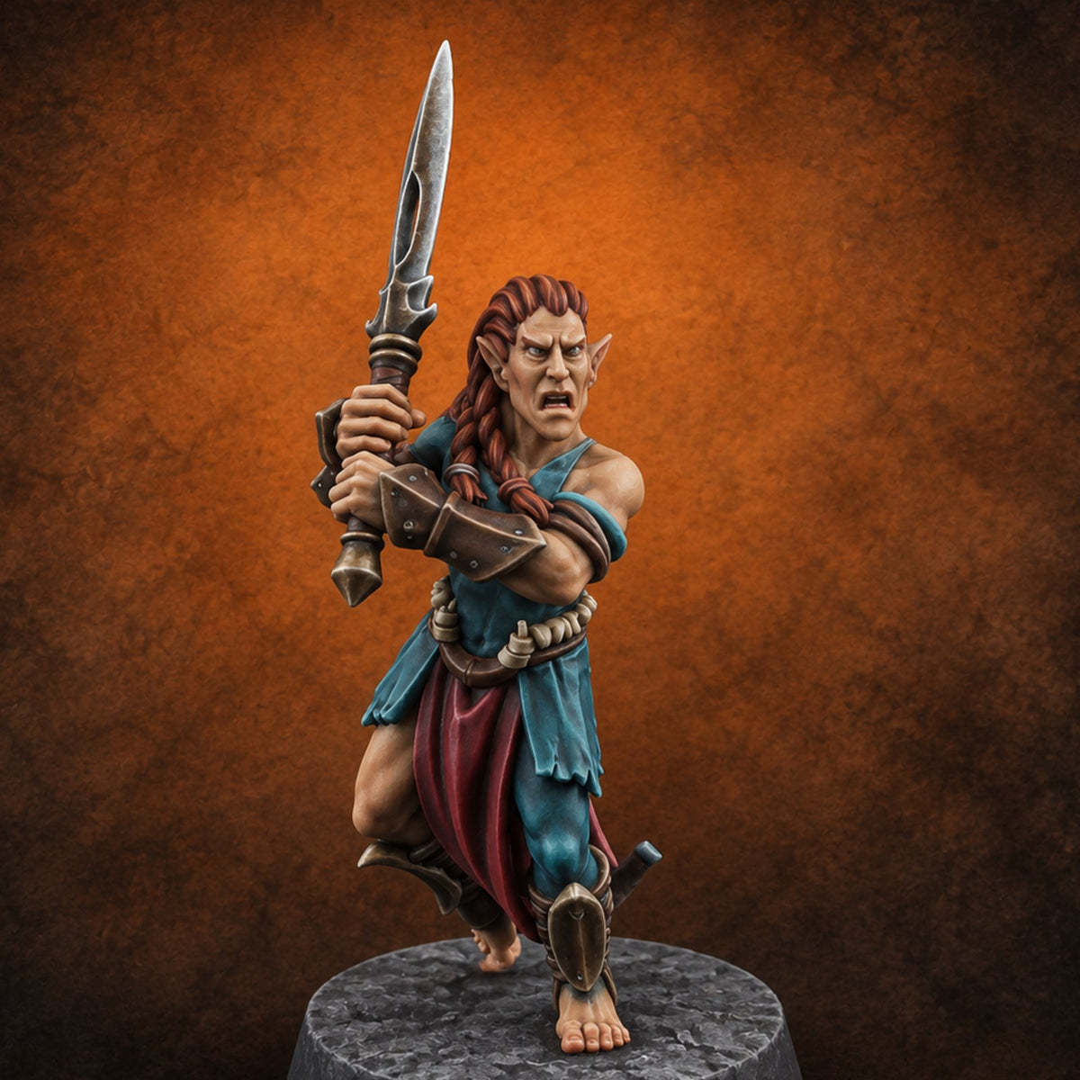 Acrobatically Poised to Strike Elf Bladesinger G Miniature for Dungeons and Dragons, Pathfinder or other TTRPGs