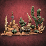 Where the Badlands Grow Teeth Horned Badlands Terrain Piece F — painted concept preview (terrain supplied unpainted)