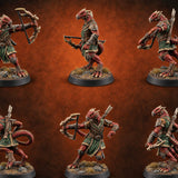 Crests Up, Tails Out Dragonborn Archers — painted concept preview (miniature supplied unpainted)