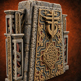 Filigree Fortifications Gothic Ornate Wall or Gate C — painted concept preview (terrain supplied unpainted)