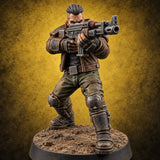 Wasteland Welcome Committee Human Raider A — painted concept preview (miniature supplied unpainted)