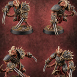 Spiked Shields, Twin Claws Dragonborn Reavers — painted concept preview (miniature supplied unpainted)