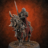Hoofbeats Under a Dead Moon Wraith Rider on Spiked Warhorse — painted concept preview (miniature supplied unpainted)