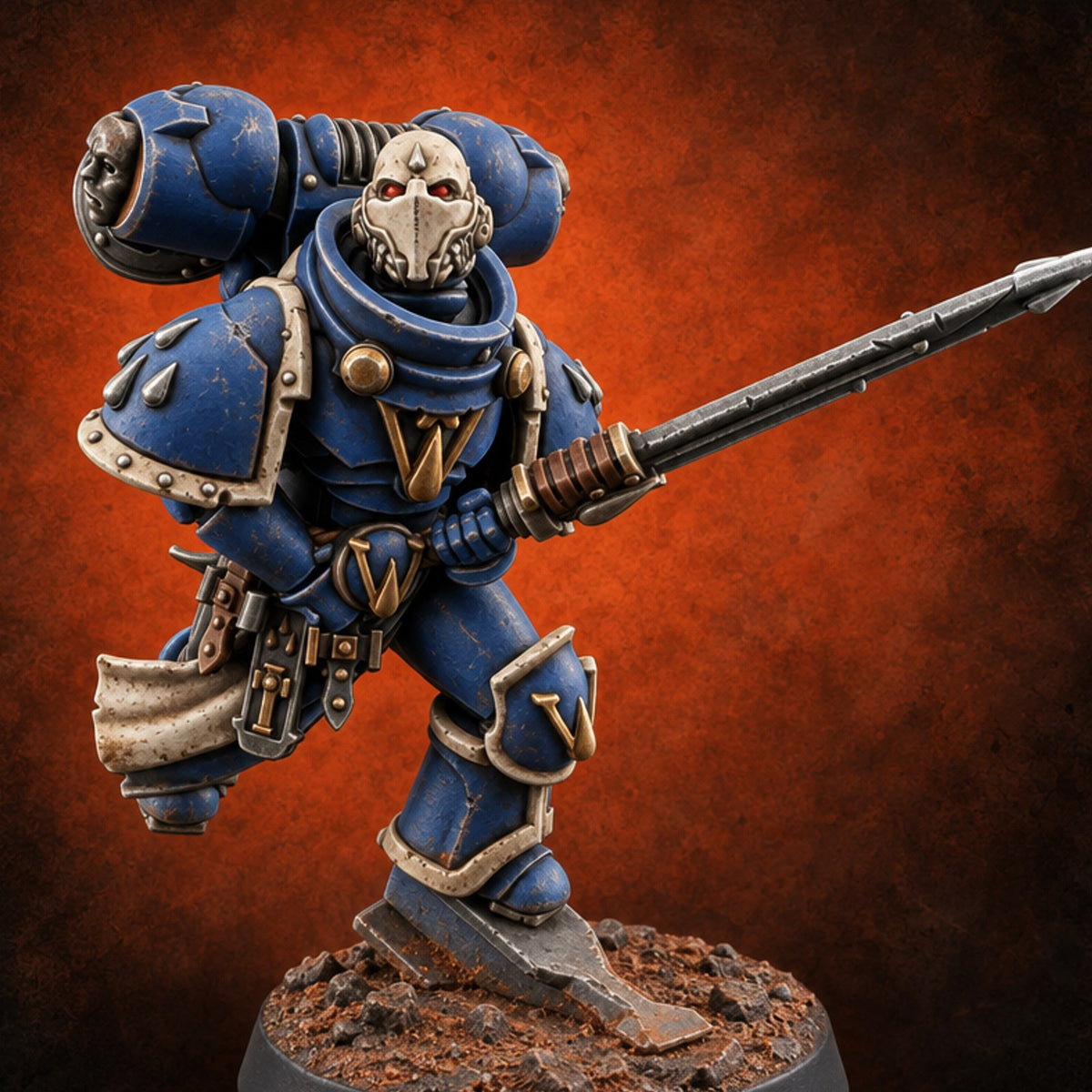 Drop Zone Reached Human Jump Pack Soldier C — painted concept preview (miniature supplied unpainted)