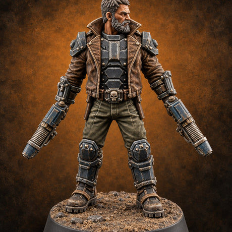 Lightning Rods Human Storm Master Warrior B — painted concept preview (miniature supplied unpainted)