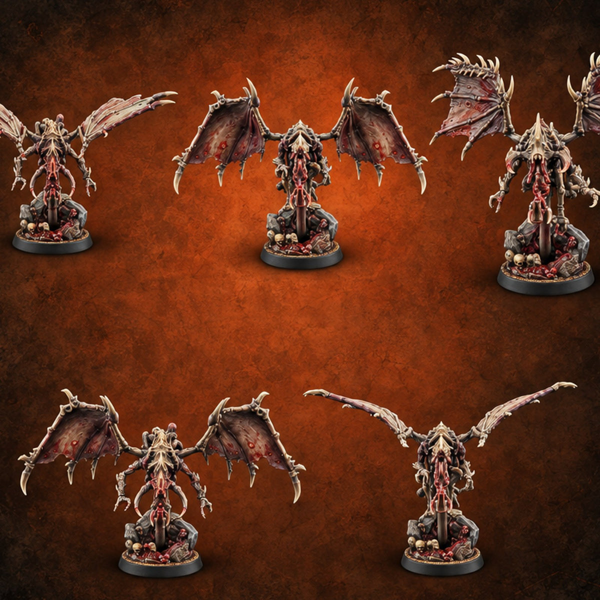 Bloodbank Airborne Collections Chasme Winged Insect Demons — painted concept preview (miniature supplied unpainted)