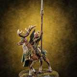 Antlers Lead the Charge Elf Stag Rider B — painted concept preview (miniature supplied unpainted)
