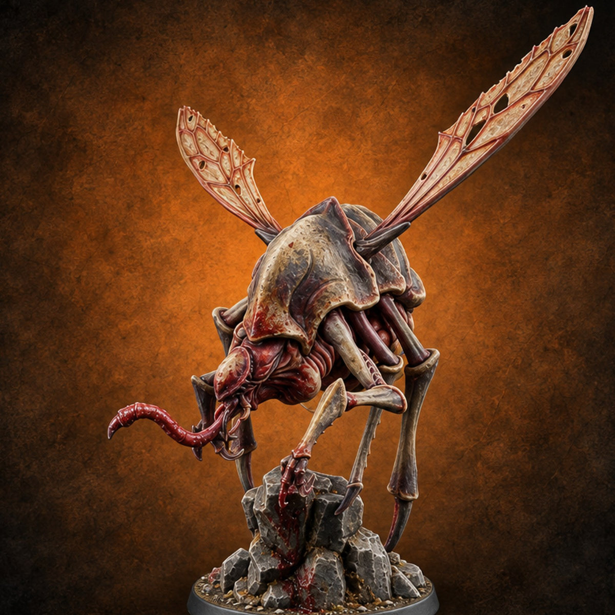Bloodbank Overdrafts Due Chasme Winged Insect Demon B — painted concept preview (miniature supplied unpainted)