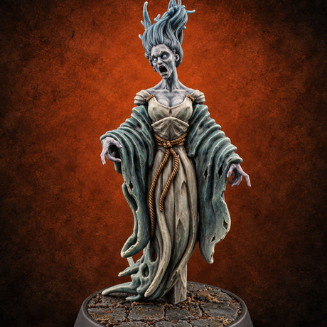 Hair Down, Grudge Up Banshee Spirit C — painted concept preview (miniature supplied unpainted)