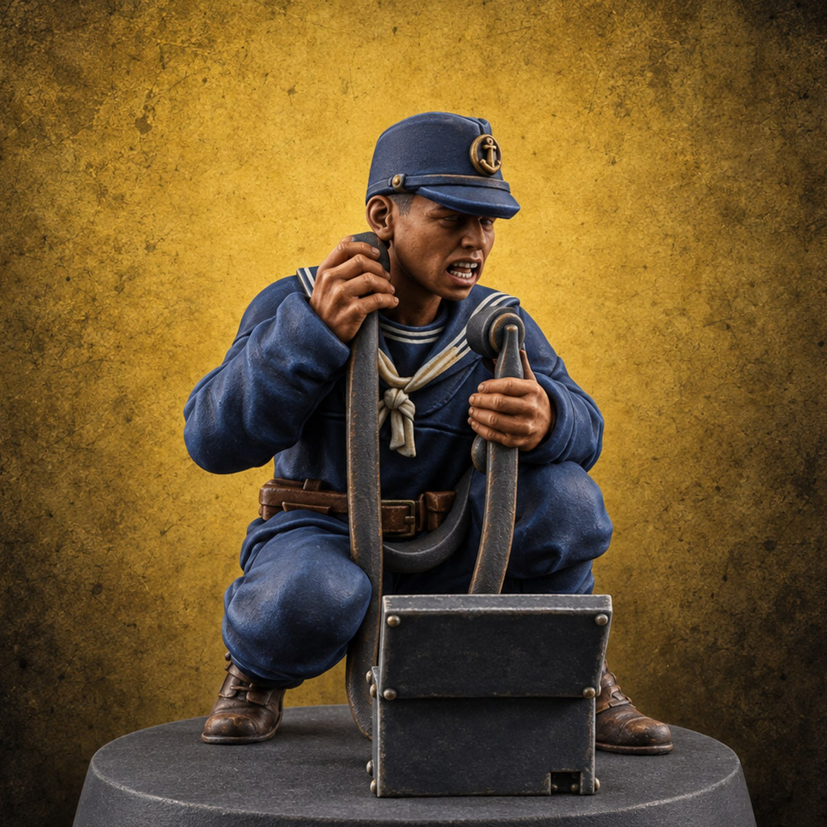 Eyes on the Horizon Human Naval Observer B — painted concept preview (miniature supplied unpainted)