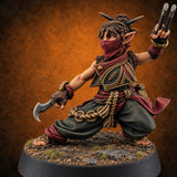 Face Covered, Basket Full Halfling Rogue — painted concept preview (miniature supplied unpainted)