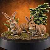 Lettuce Alone Rabbit Beasts — painted concept preview (miniature supplied unpainted)