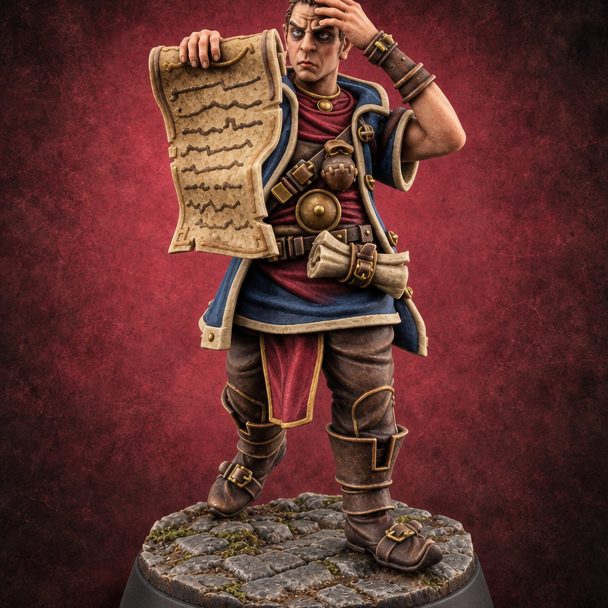Late Library Fines Apply Human Apprentice Mage D — painted concept preview (miniature supplied unpainted)