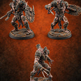 Rebuilt Without Asking Flesh Golem Cyber Warriors — painted concept preview (miniature supplied unpainted)