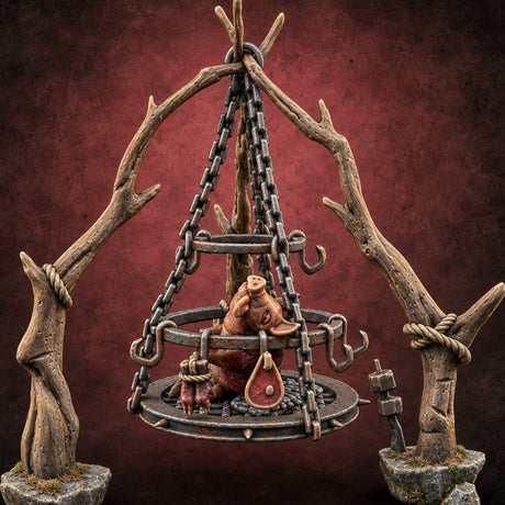 Hung Until Tender Hanging Meat Smoking Rack — painted concept preview (terrain supplied unpainted)
