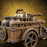 Curdle Not, Want Not Wooden Milkman Market Piece A — painted concept preview (terrain supplied unpainted)